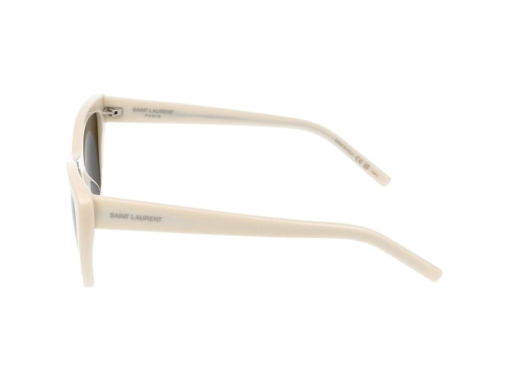 Saint Laurent Ivory Bold Oversized Square Sunglasses