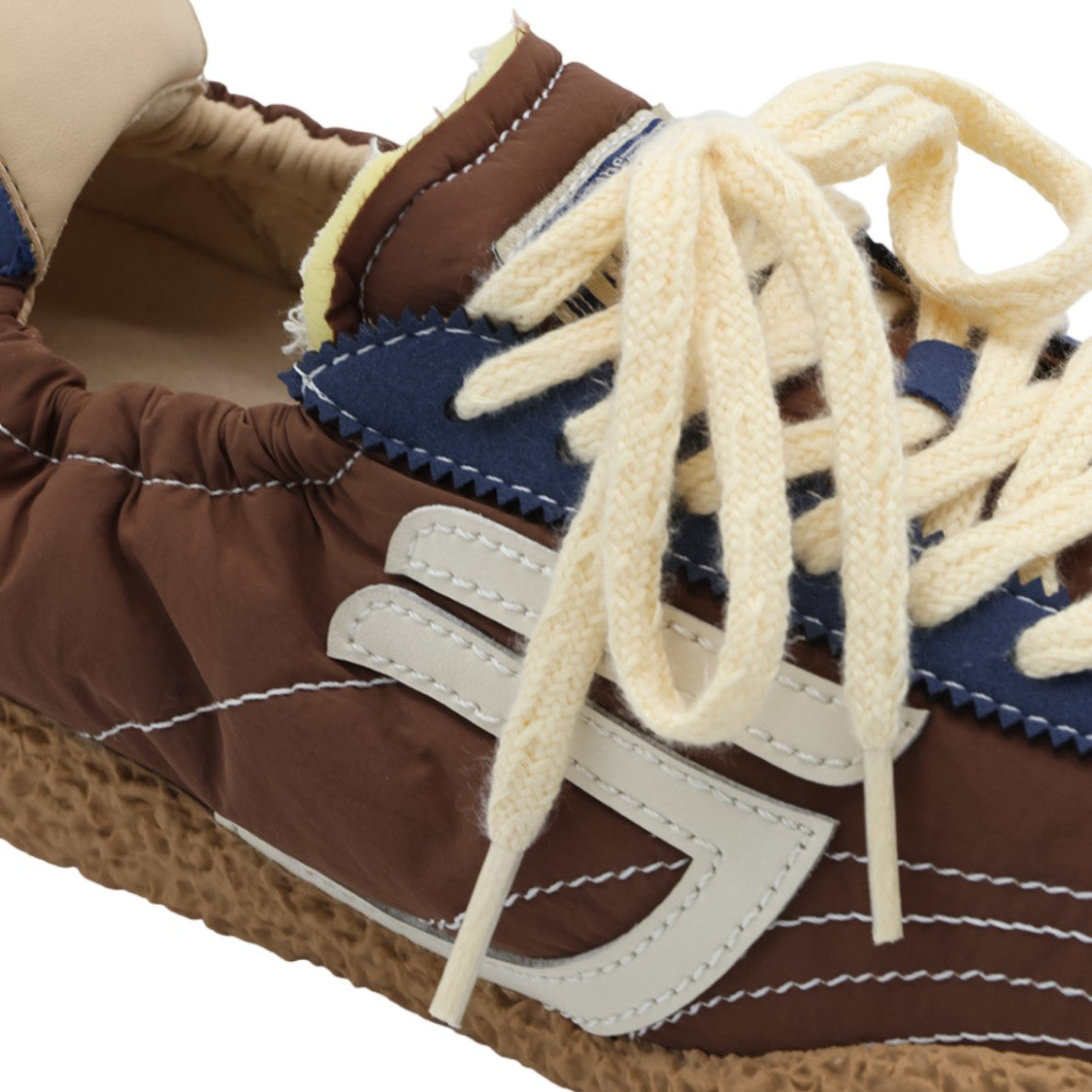 Puraai Brown Blue Panel Textured Sole Sneakers