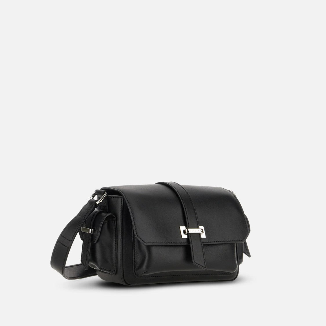 Hogan Compact Flap Shoulder Bag In Black
