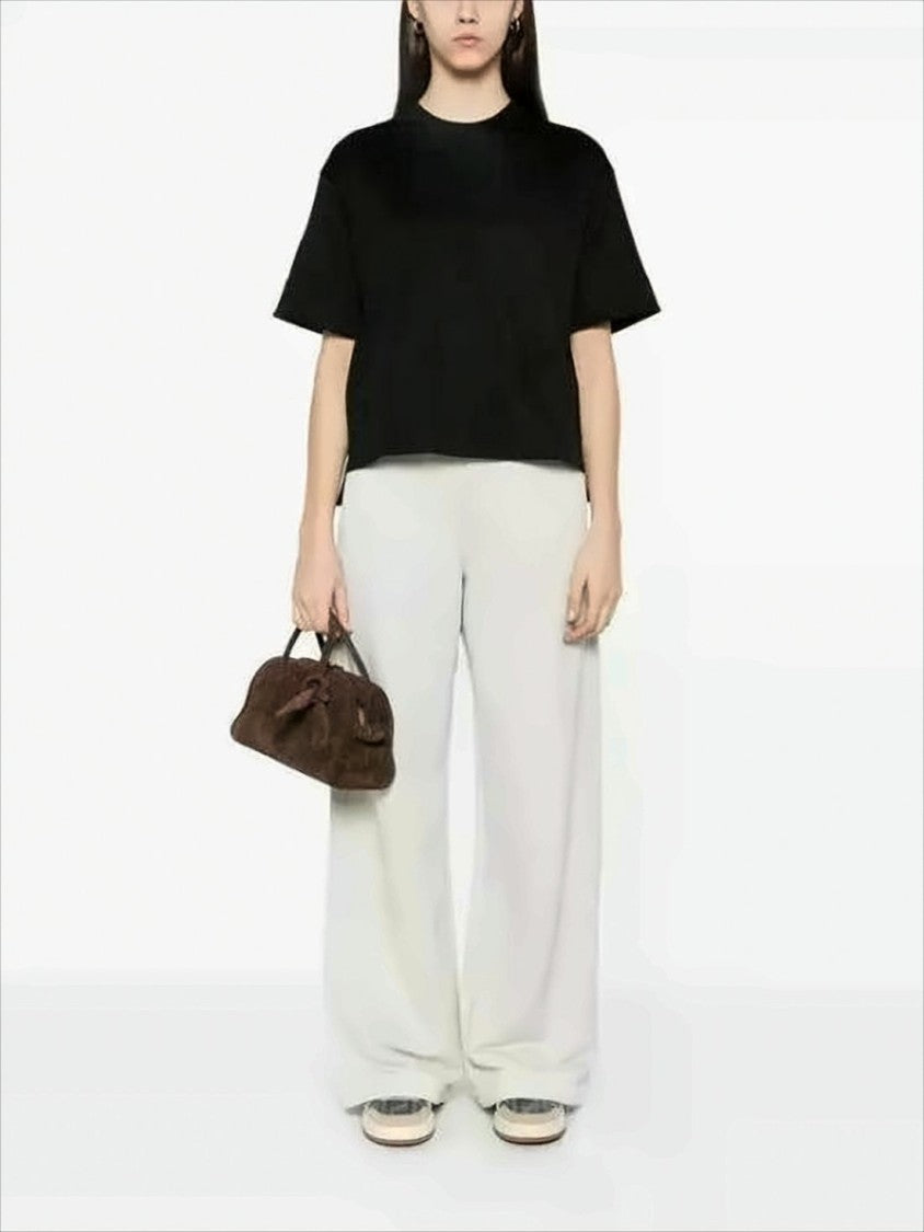 Max Mara Boxy Cropped T-Shirt With Crew Neckline