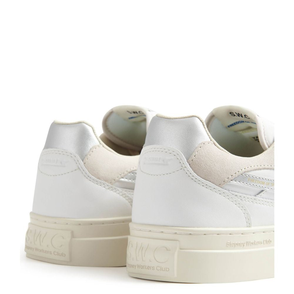 Stepney Workers Club Low-Top Pearl S-Strike Leather Sneaker With Perforated Detailing