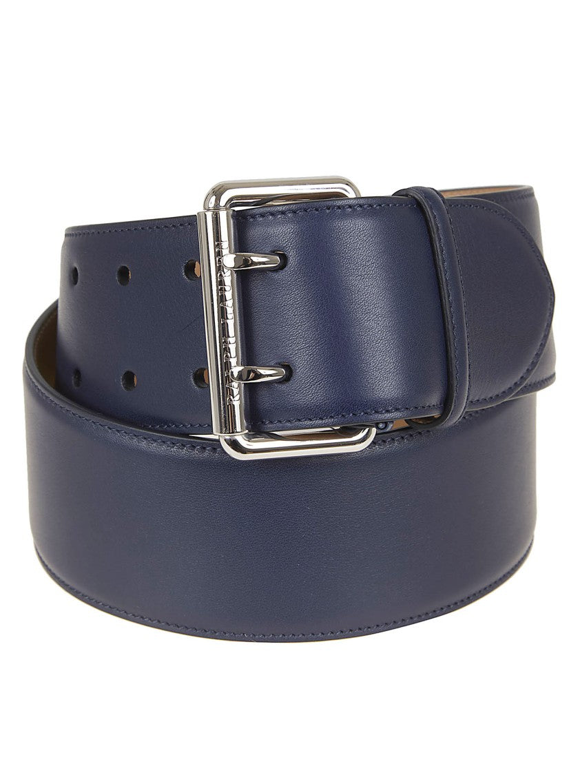 Polo Ralph Lauren Dual-Prong Blue Leather Belt