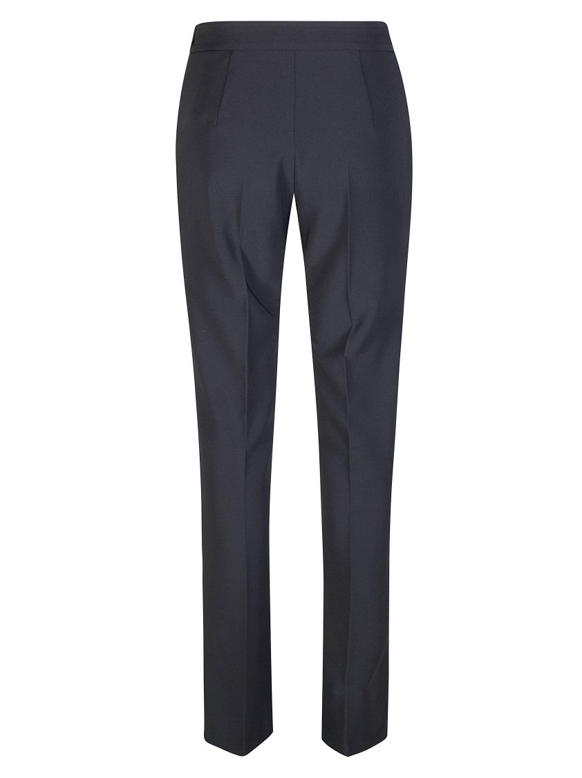 Elisabetta Franchi High Waist Pleated Flap E Trousers