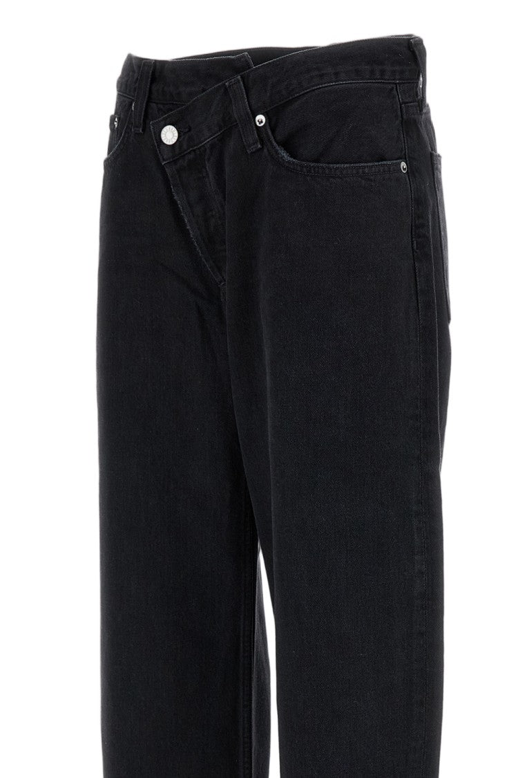 Agolde Black Arc Criss Cross Jeans