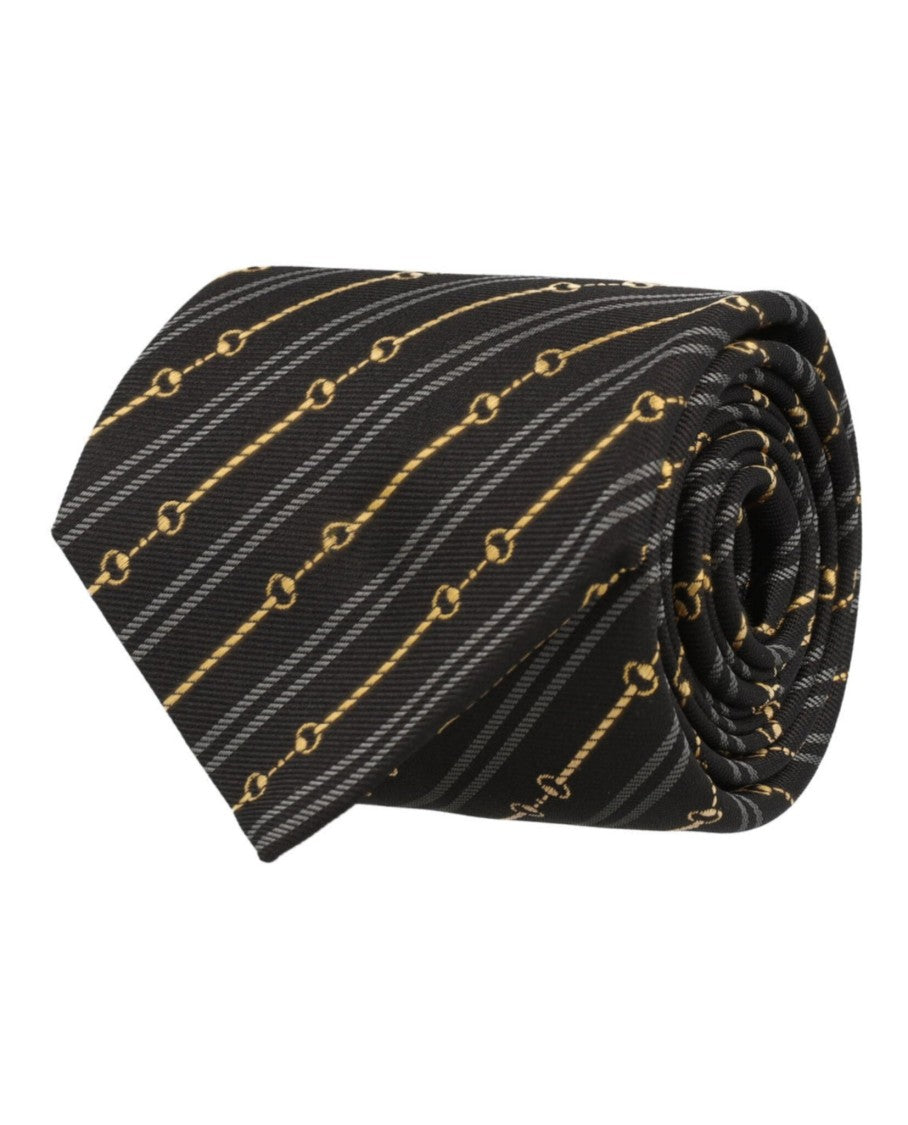 Gucci Horsebit Silk Jacquard Tie
