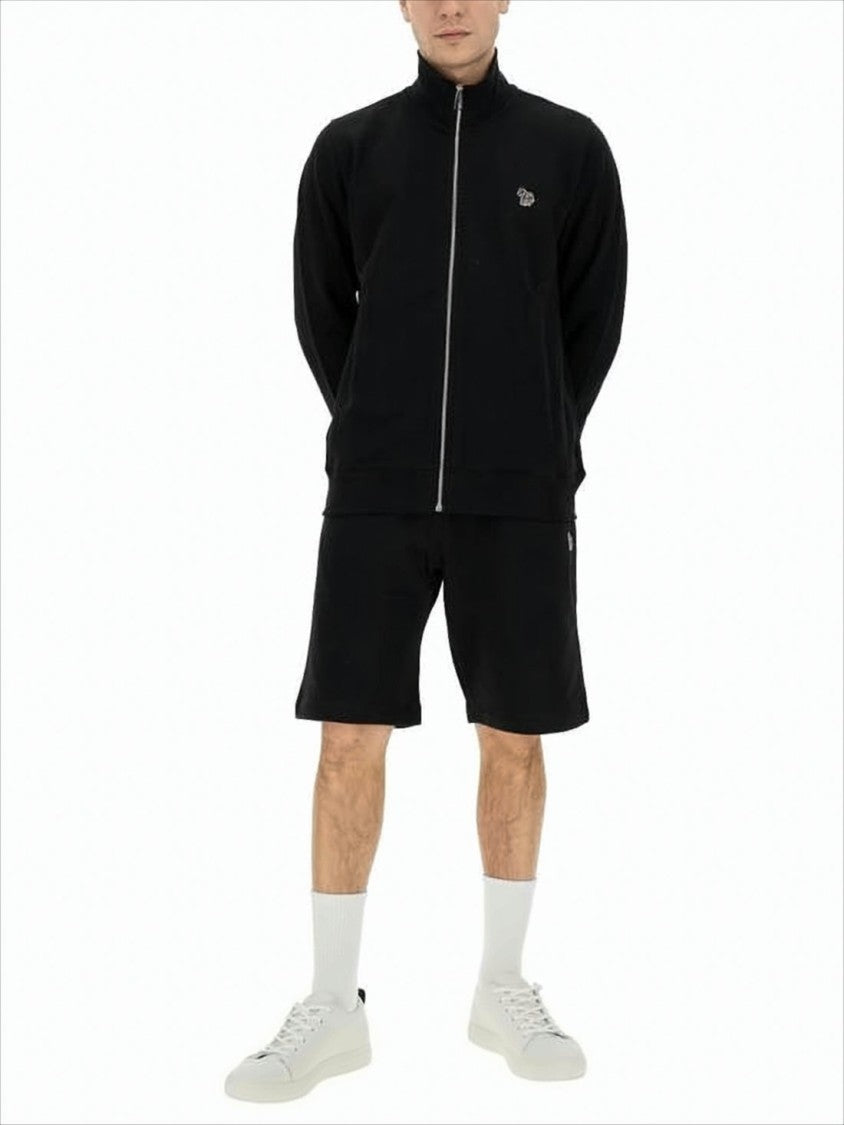 Paul Smith Black Zip-Up Jacket With High Collar