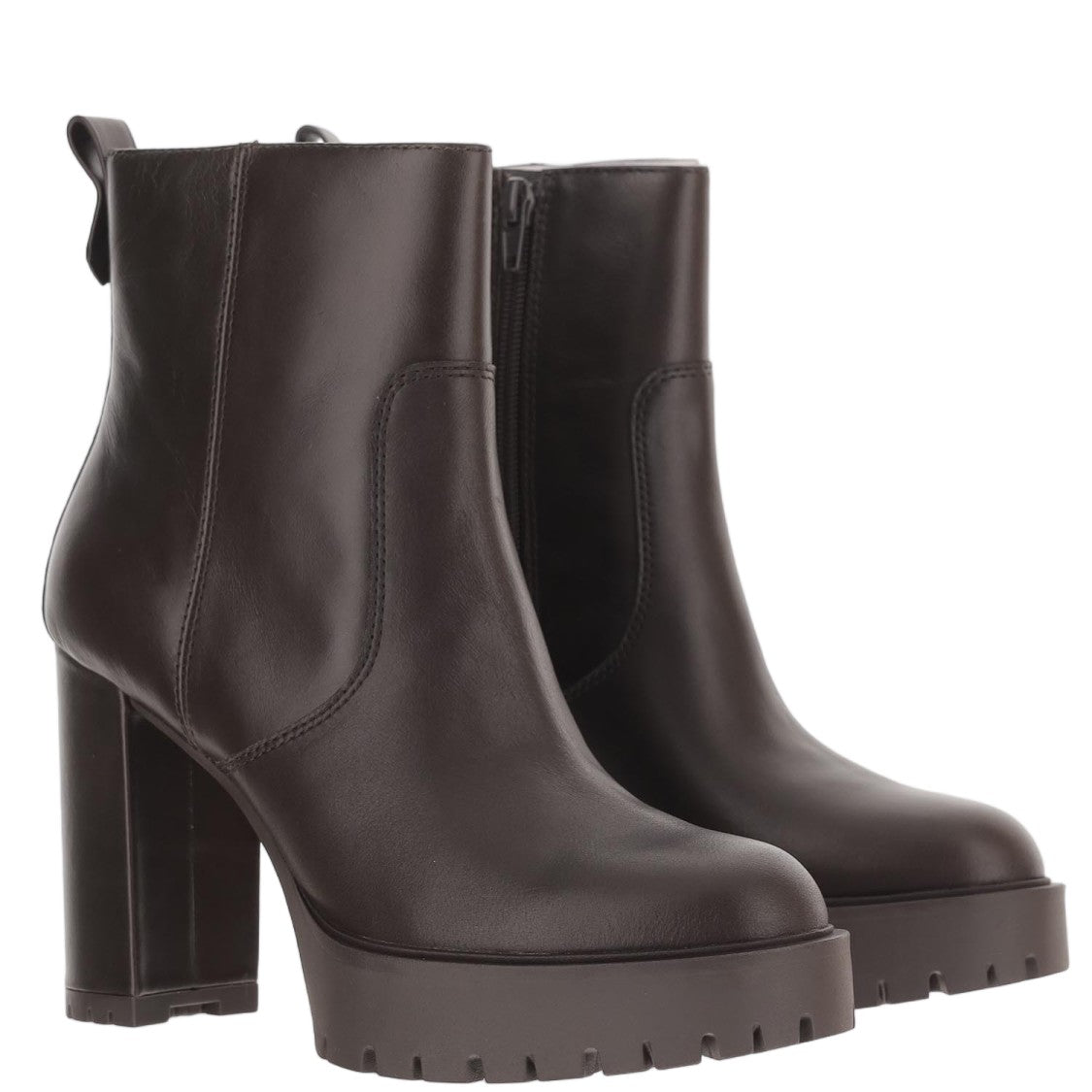 Pinko Brown Clara 01 Platform Leather Boots