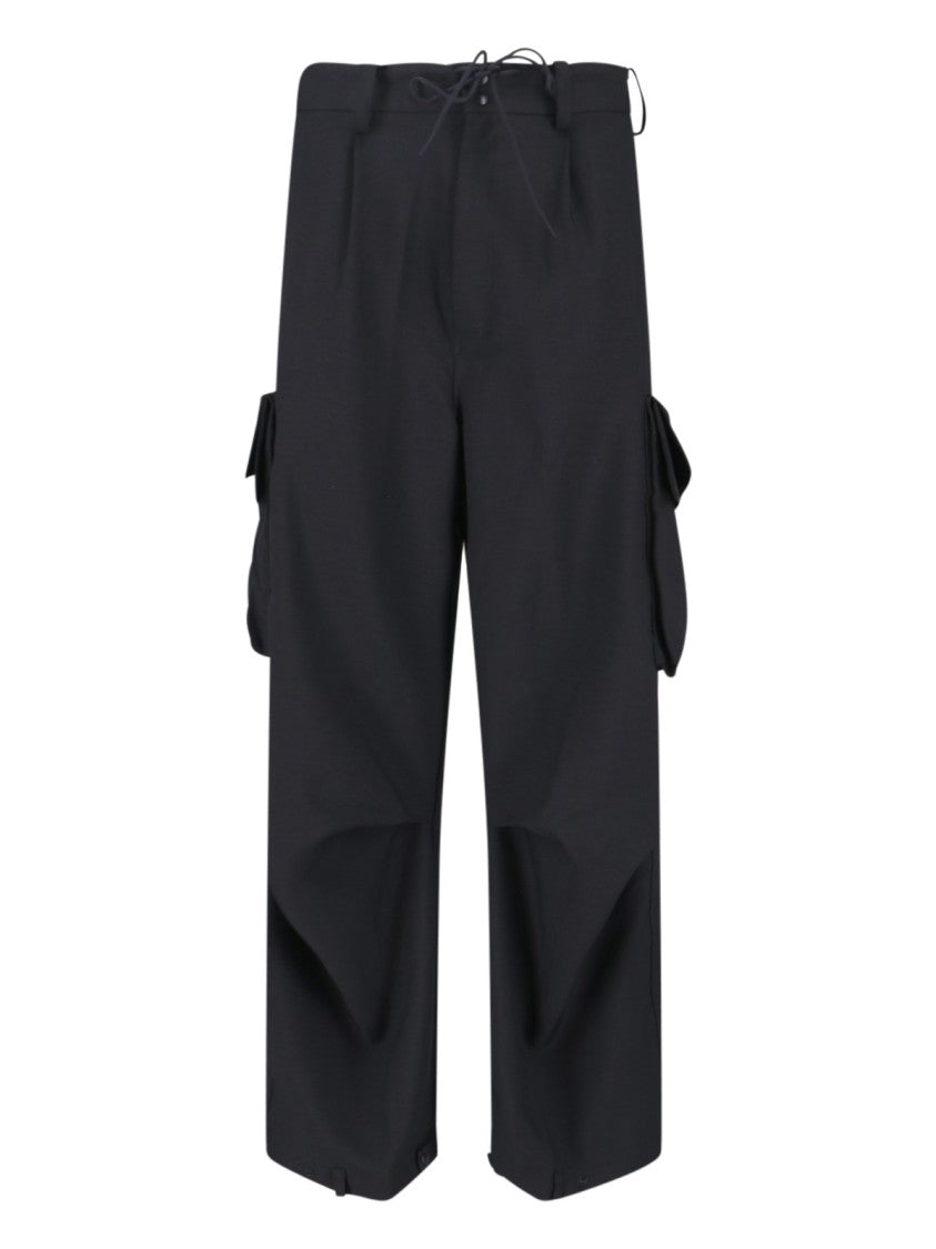 Y-3 Cargo Trousers With Cut-Out Detail – Black