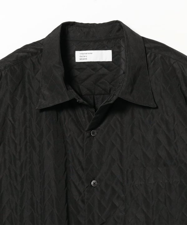 Beams Jacquard Fabric Shirt With Quilting Texture