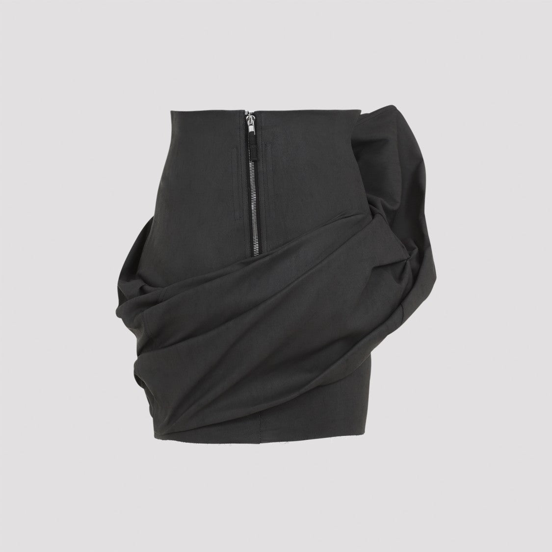 Rick Owens Avant-Garde Draped Skirt With Wrap