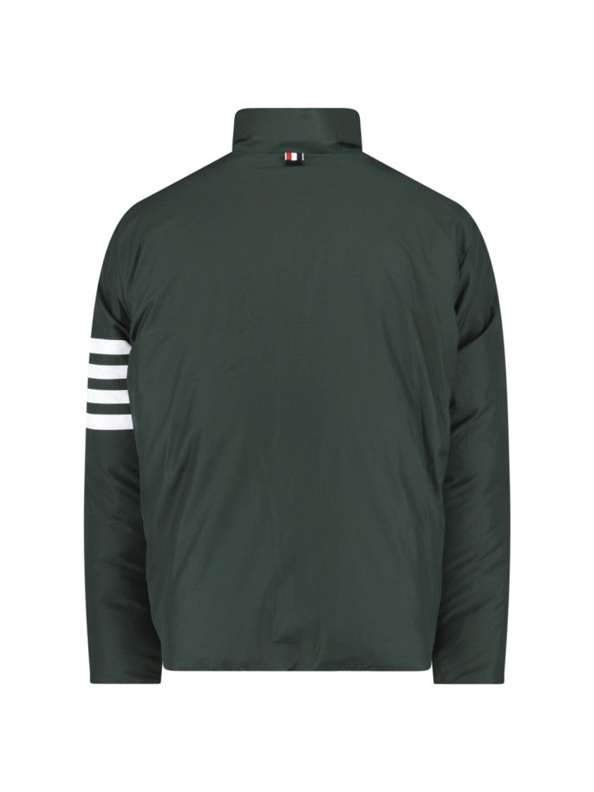 Thom Browne "Houndstooth Reversible" Down Jacket – Green/Black