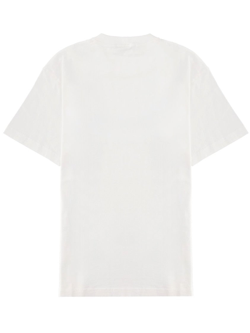 Stone Island White Crew Neck Patch Logo T-Shirt