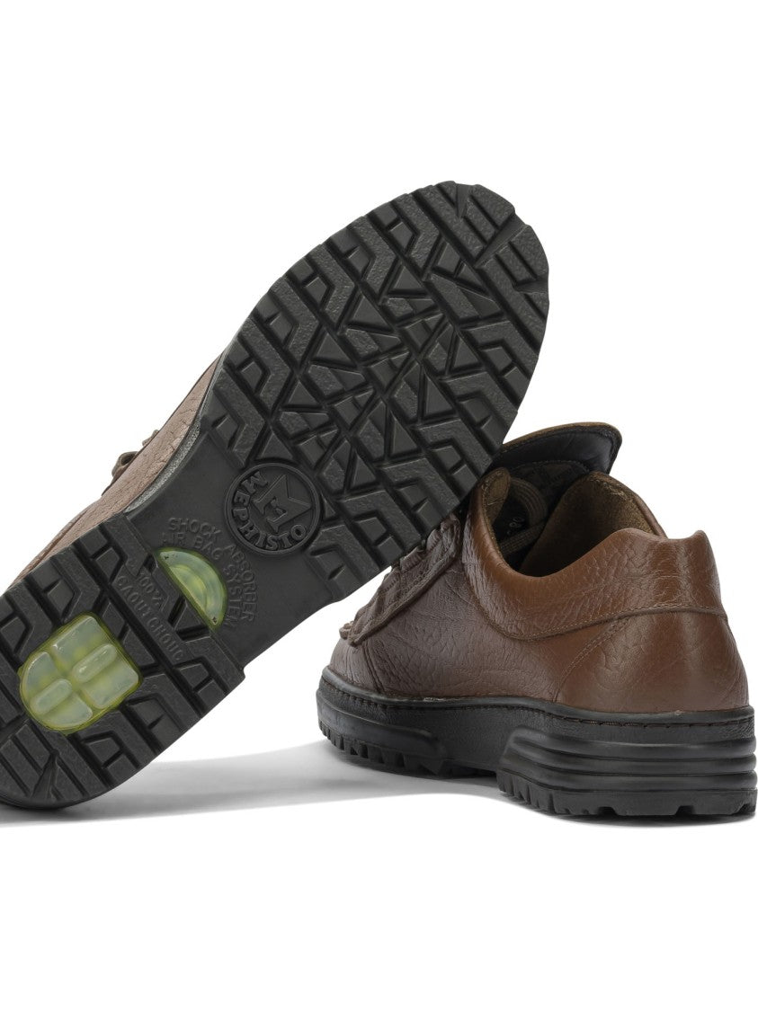 Mephisto Low-Top Textured Leather Sneakers