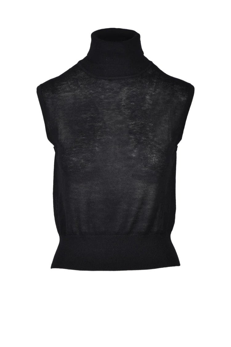 Wild Cashmere Silk And Cashmere Top - Black
