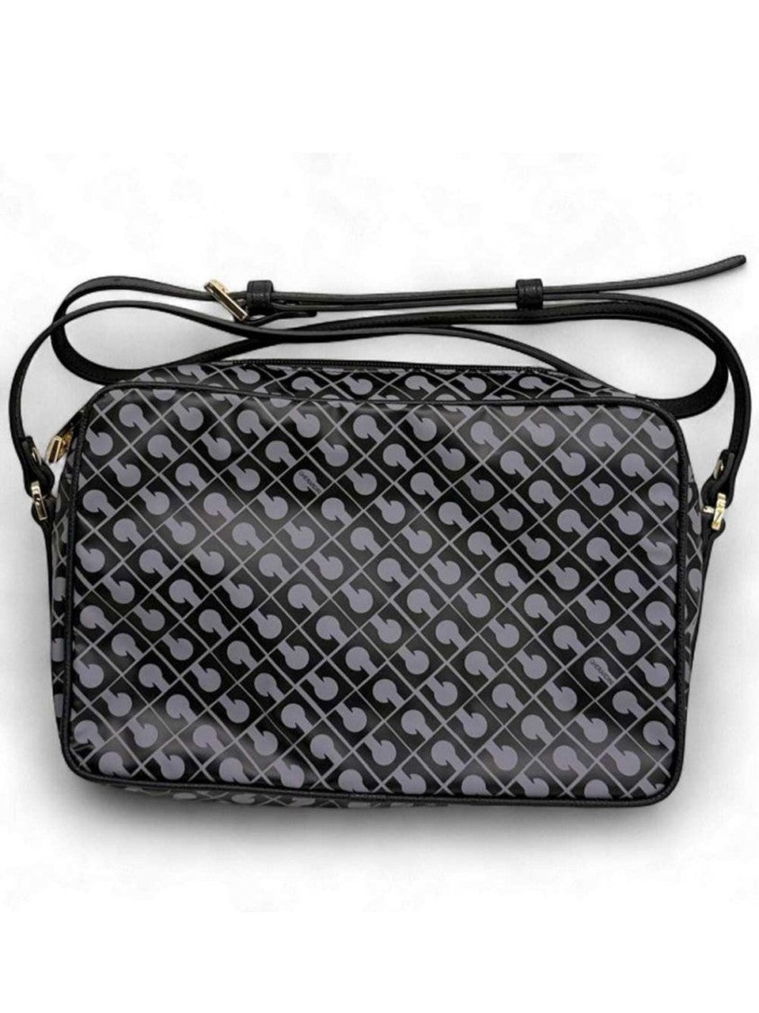 Gherardini Dark/Light Geometric Pattern Leather Camera Bag