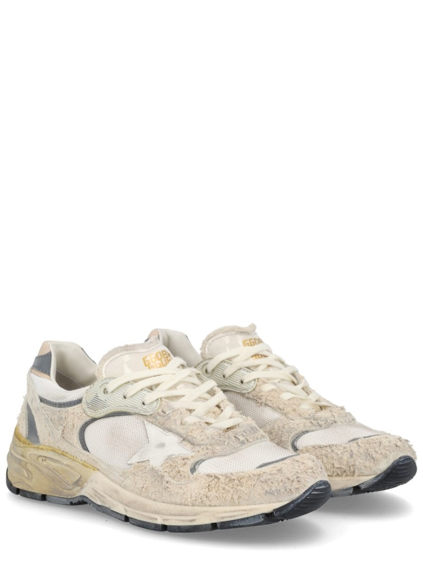 Golden Goose Neutral Distressed Worn-In Star Detail Sneakers