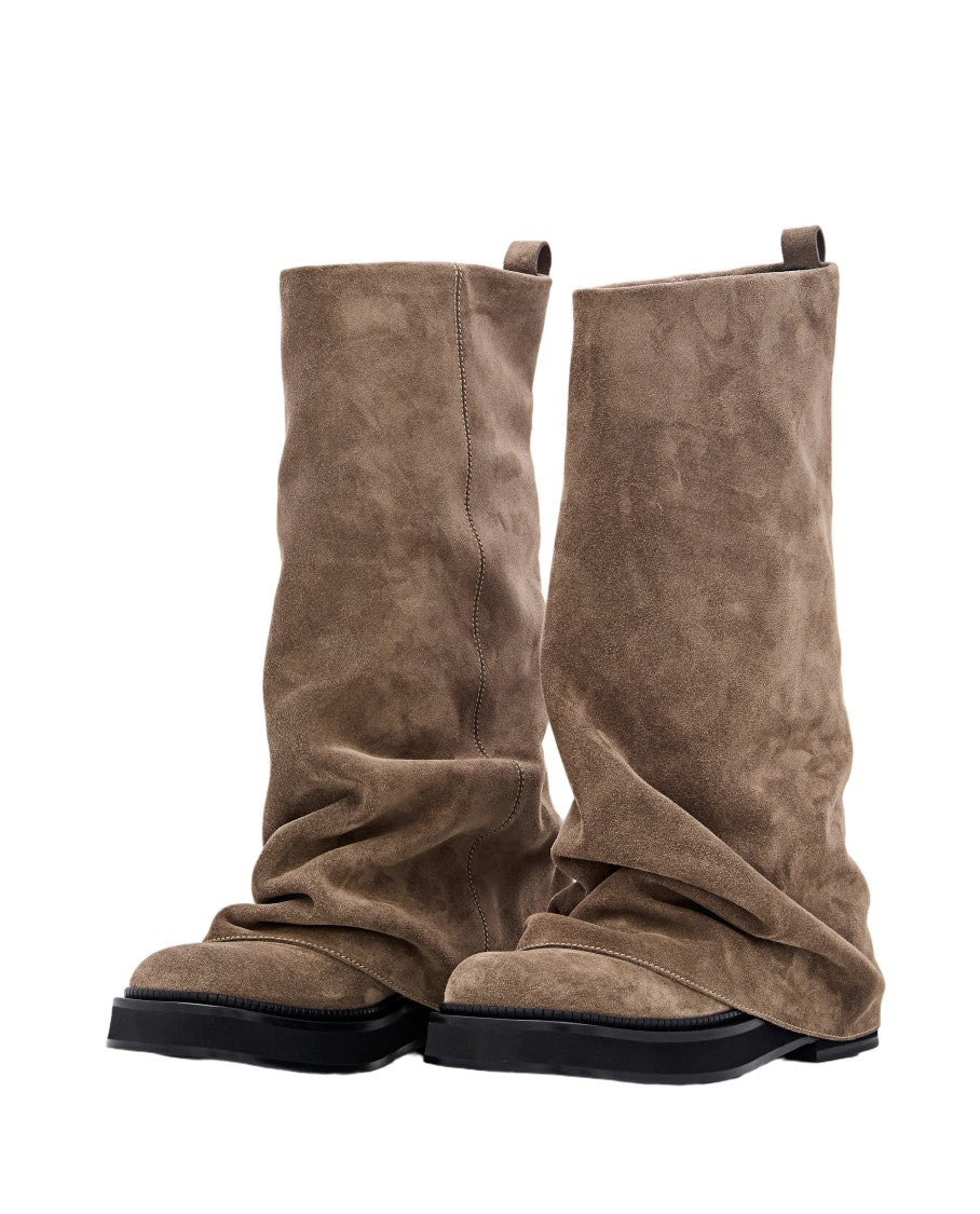 The Attico Suede Robin Combat Boots