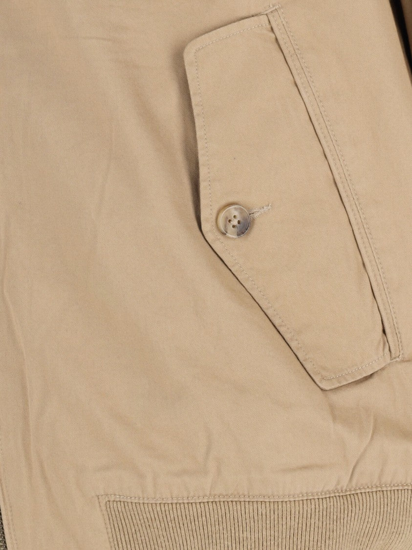 Polo Ralph Lauren Beige High-Collar Cotton Zip-Through Knit