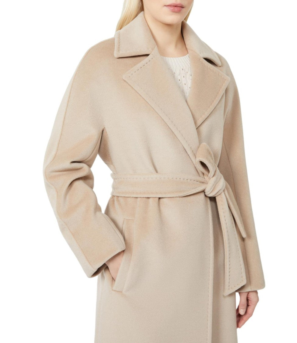 Max Mara Classic Beige Virgin Wool Scire Coat