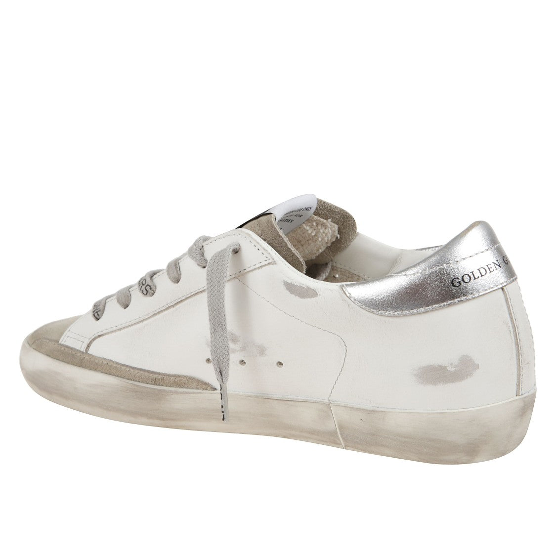 Golden Goose White Vintage Leather Sneakers With Zebra Star
