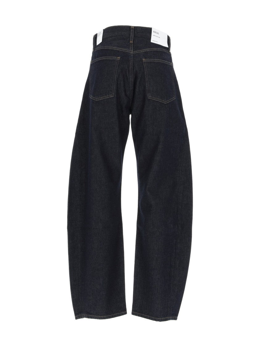 Agolde High-Waisted Curved Tapered Jeans With Panel Design