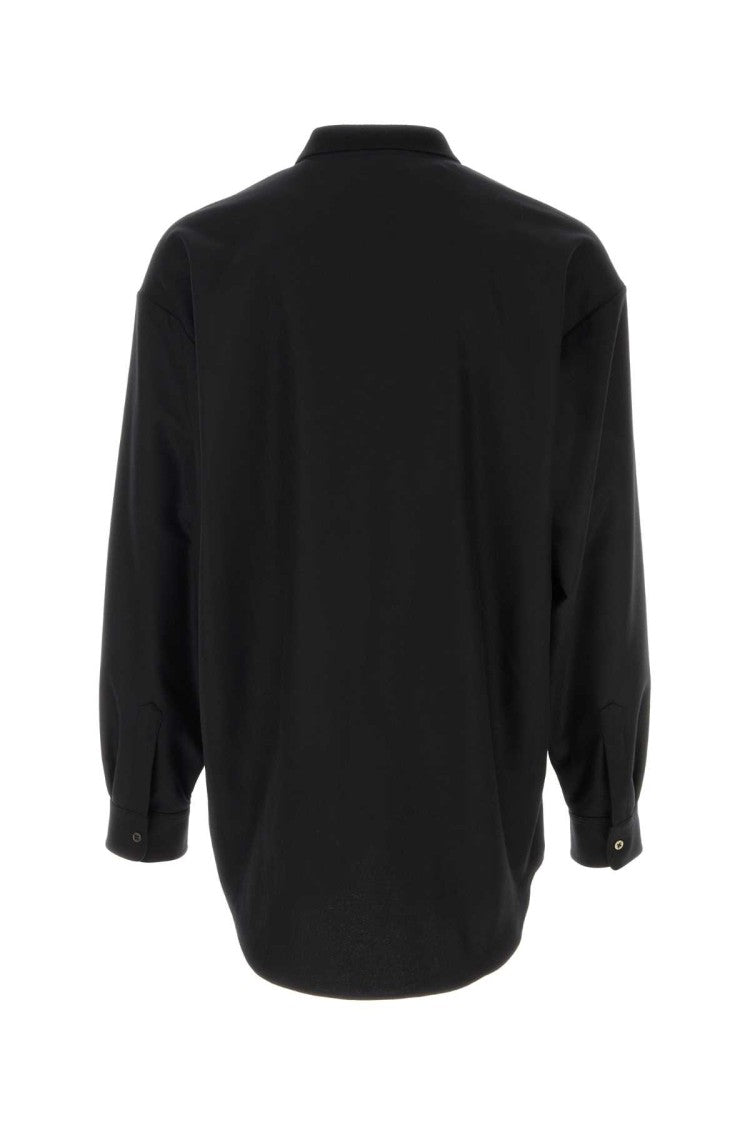 The Row Black Wool Blend Stendhal Shirt