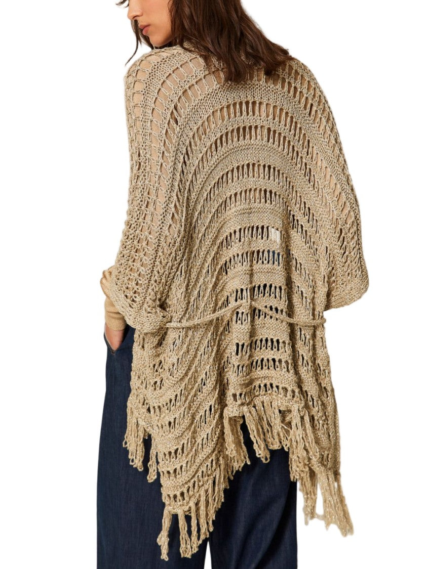 Twin-Set Knitted Open-Front Shawl