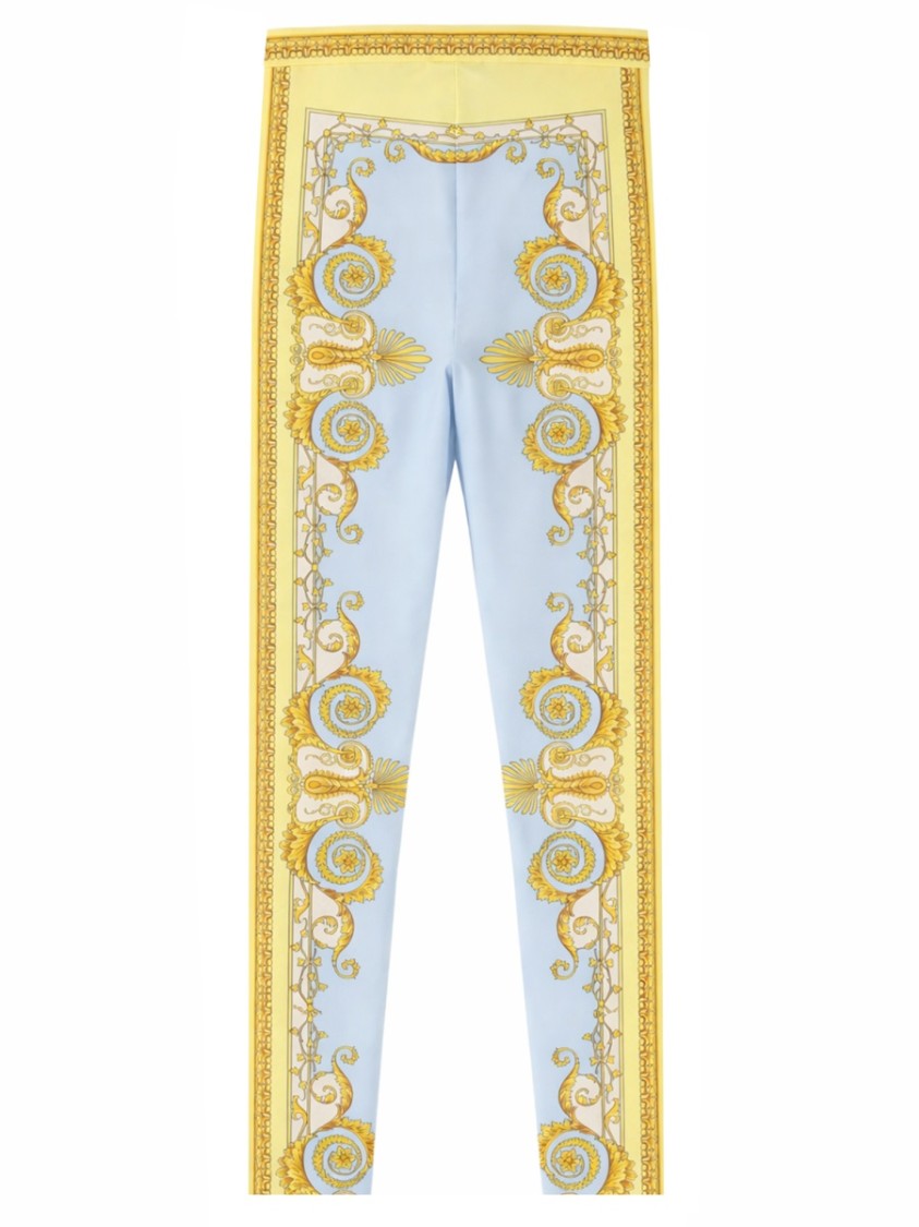 Versace Baroque Print Golden Scrolls Leggings