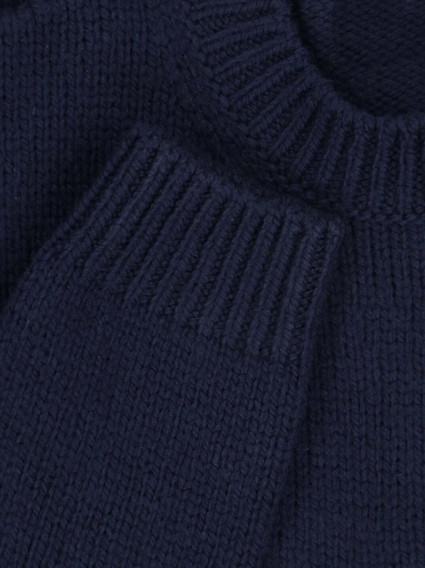 Off-White Blue Wool Arrow Knitted Crewneck Sweater
