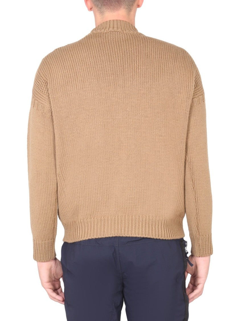 Ten C Textured Knit Turtleneck Shirt