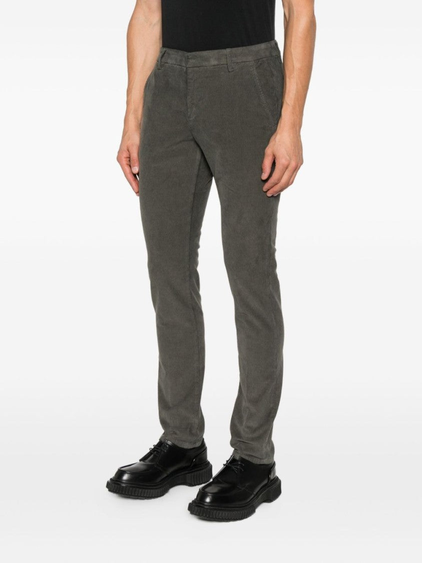Dondup Cotton-Blend Corduroy Trousers With Slash Pockets