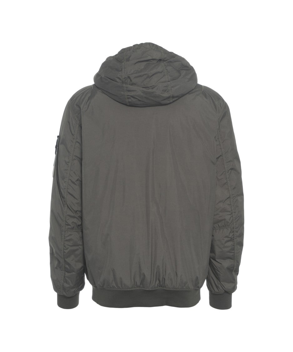 Stone Island Hooded Jacket In Lightweight Fabric