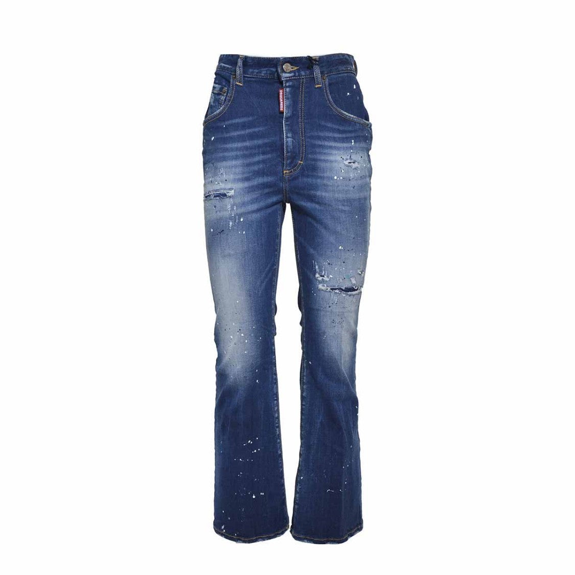 Dsquared2 Blue High Waist Bell Bottom Jeans
