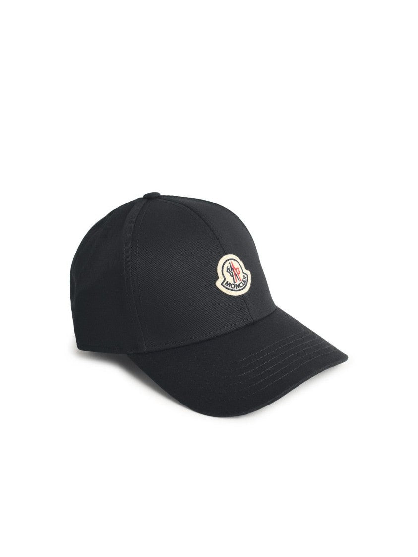 Moncler Black Cotton Cap