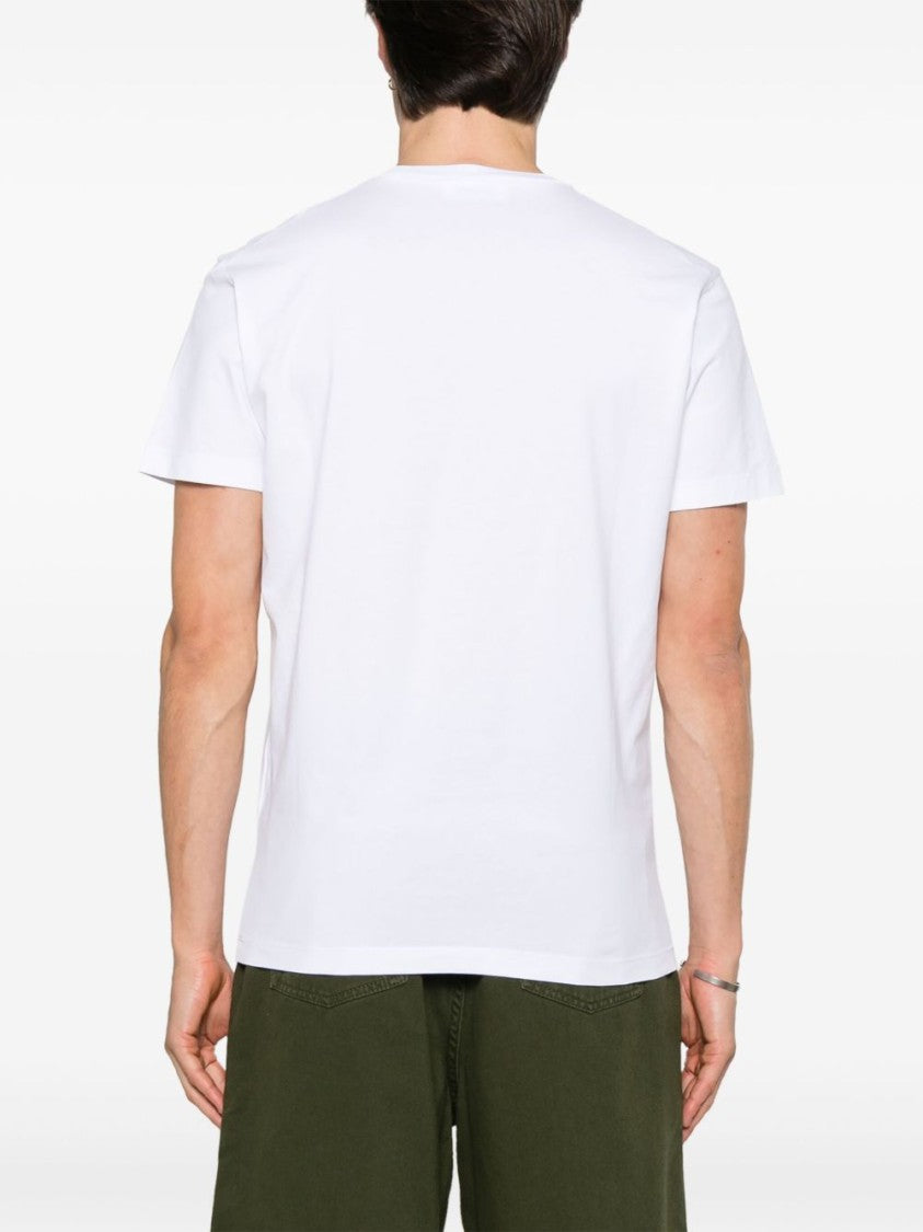 Dsquared2 Plain White Cotton T-Shirt With Subtle Metallic Detail