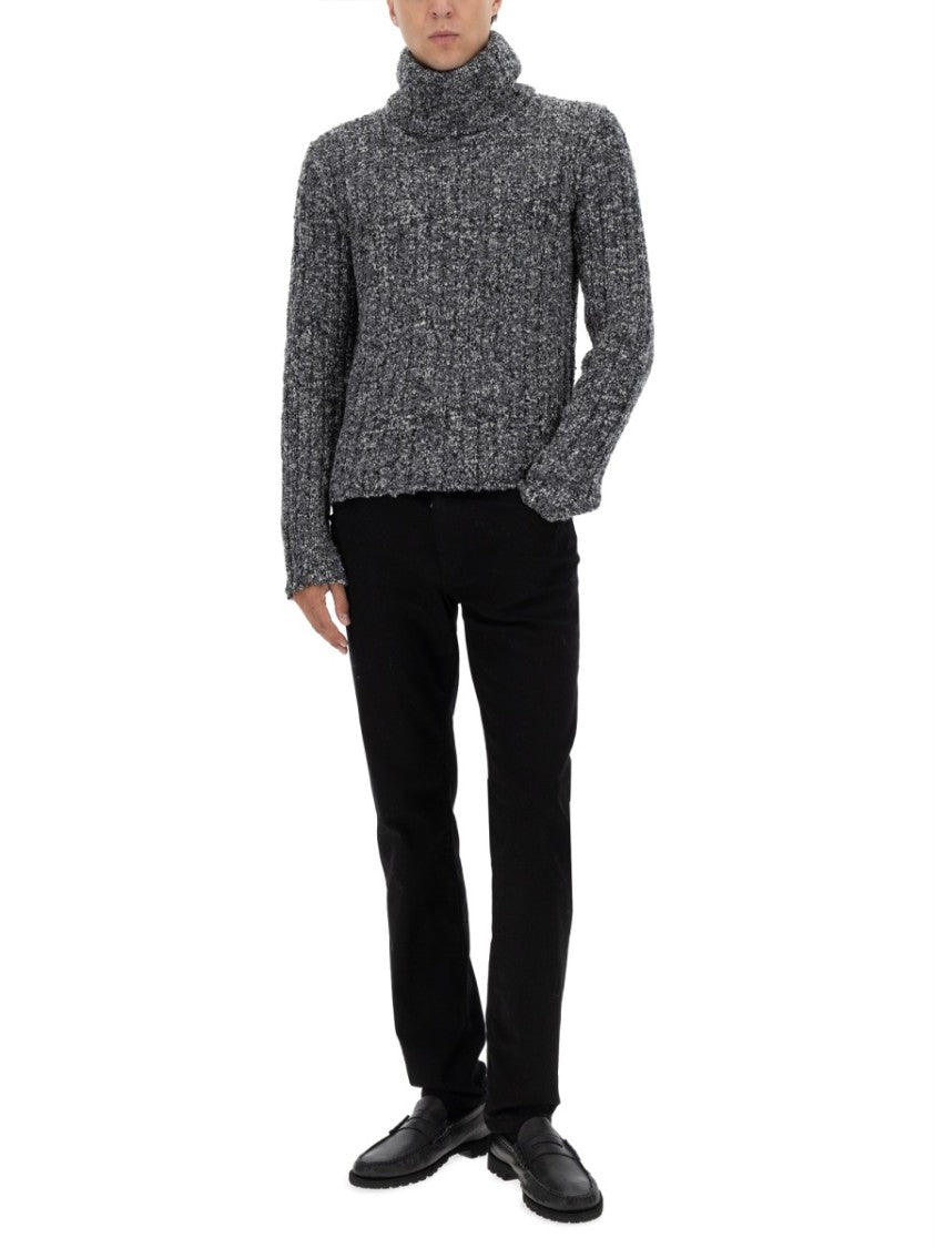 Dolce & Gabbana Textured Knit Turtleneck Pullover