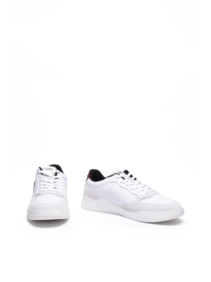 Tommy Hilfiger White Clean Elevated Cupsole Sneakers