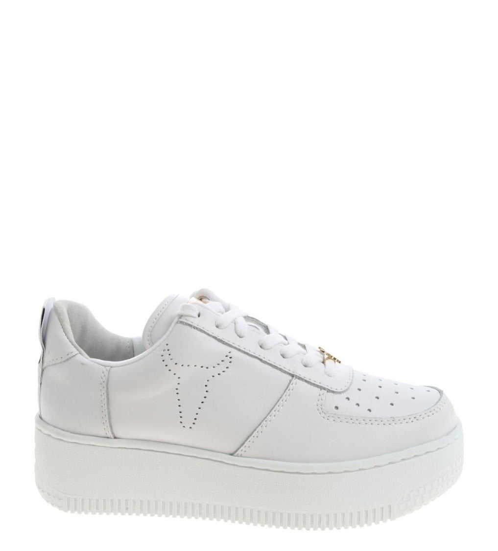 Windsor Smith White Leather Sneakers With Sport Mesh Lining