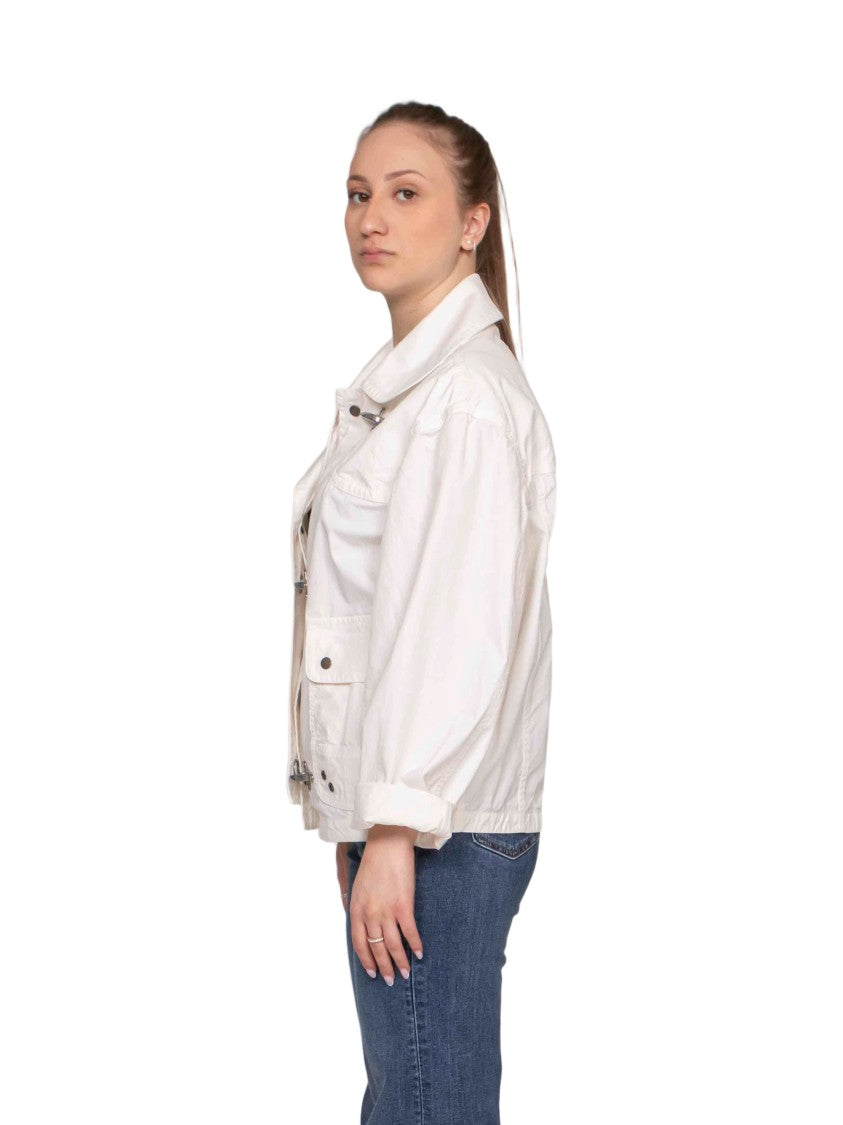 Fay White Crisp Flap Pockets Jacket