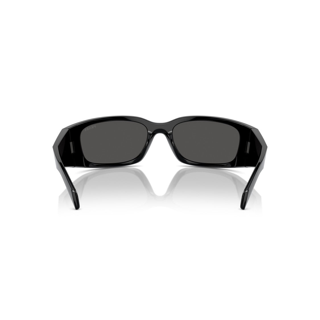 Prada Black 0Pr A19s Rectangular Faceted Sunglasses