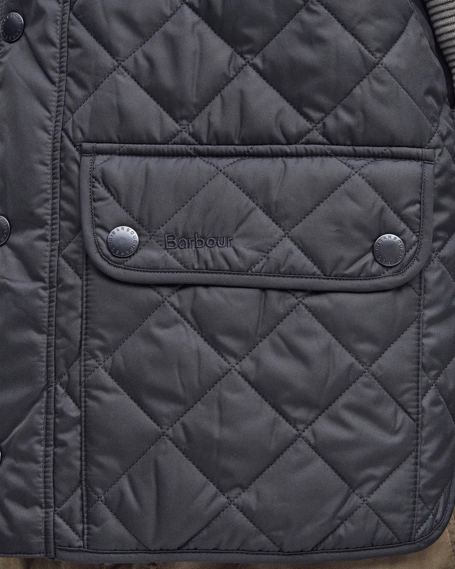 Barbour Navy Diamond-Quilted Vest