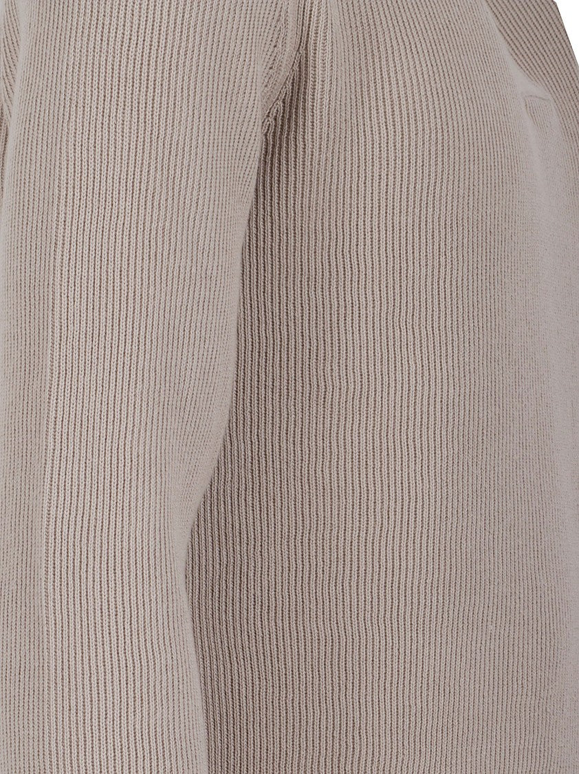 Ballantyne Ribbed Knit Sweater With High Collar