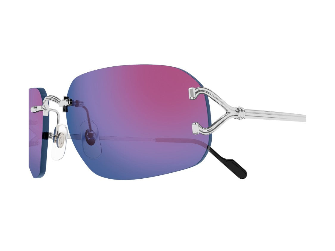 Cartier Silver Ct0663s Rimless Gradient Sunglasses