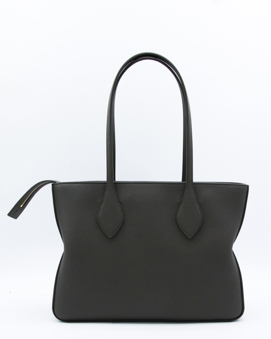 Ferragamo Black Leather Star Tote