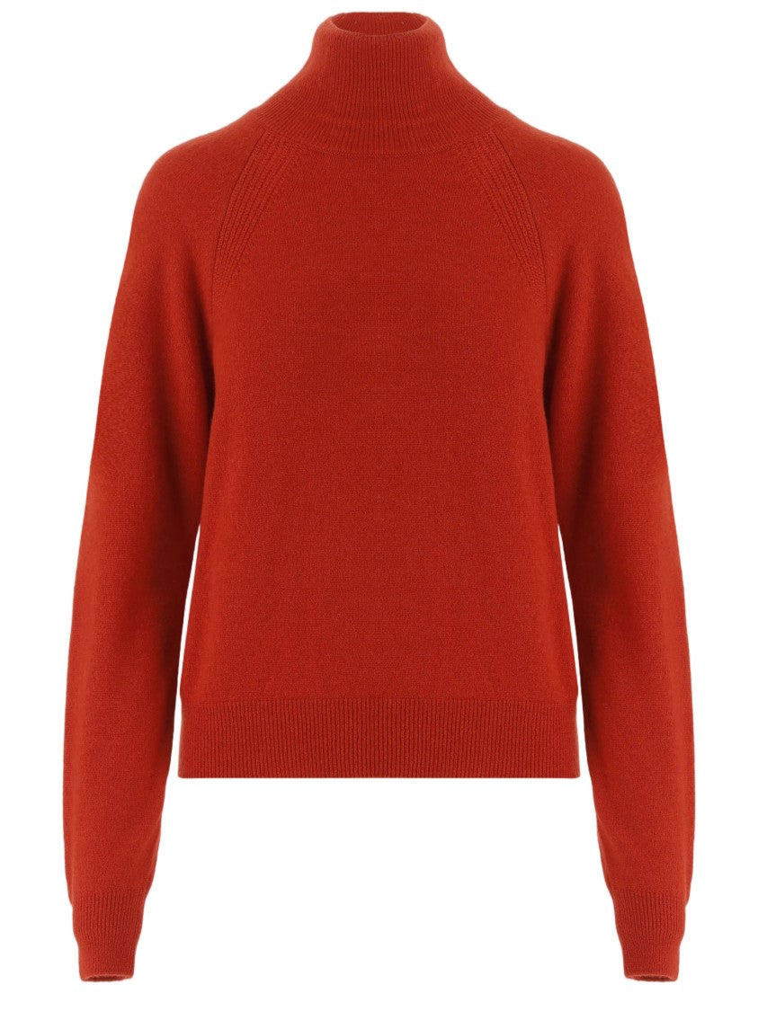 Sa Su Phi Red Cashmere-Silk Blend Turtleneck Sweater