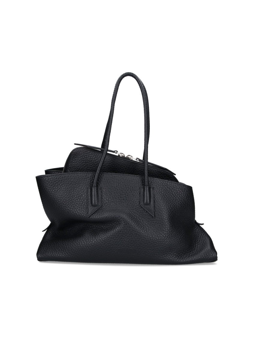 The Attico "La Passeggiata" Medium Shoulder Bag – Black
