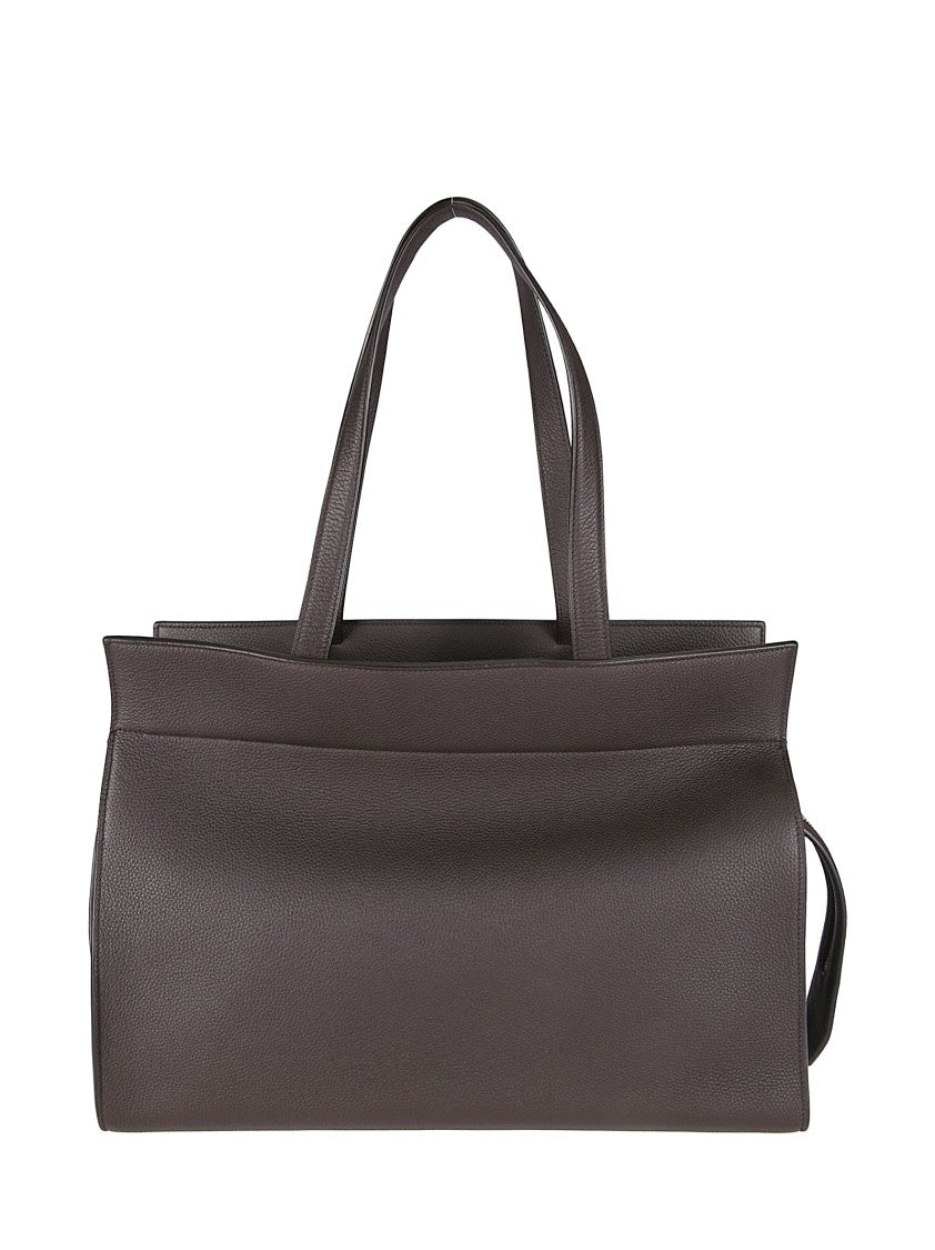Khaite Textured Calfskin Handbag With Double-Zip Closure