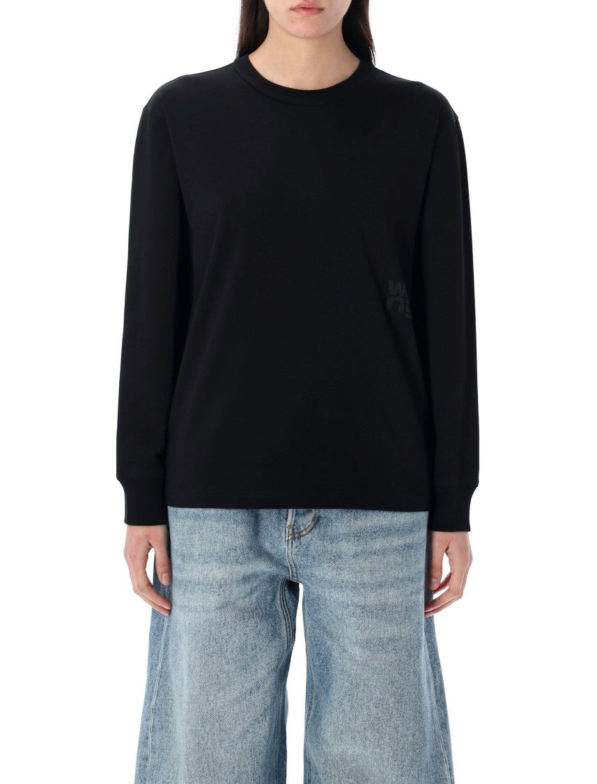 T By Alexander Wang Shrunken Tee Essential Long Sleeve