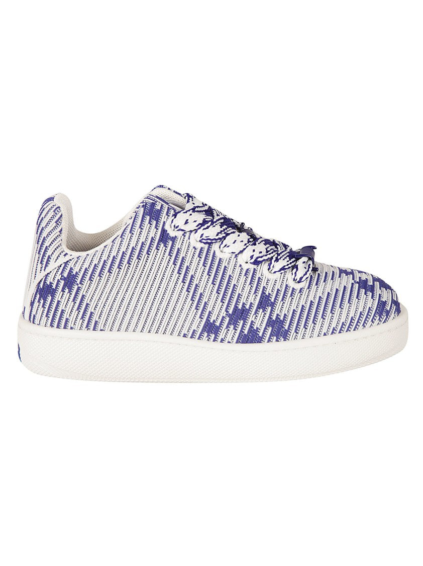 Burberry Textured Pattern Sneakers With Dynamic Print