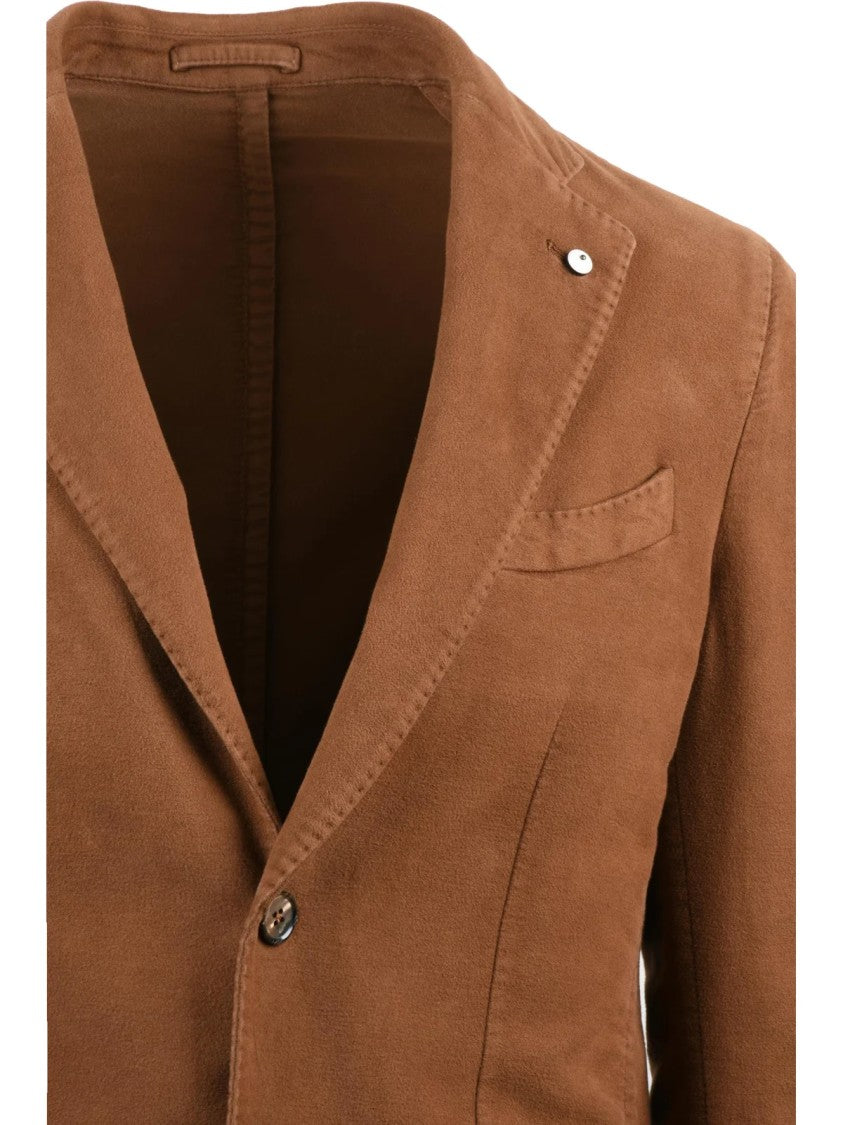 L.B.M. 1911 Suede Effect Jacket With Tailored Fit And Unlined Interior